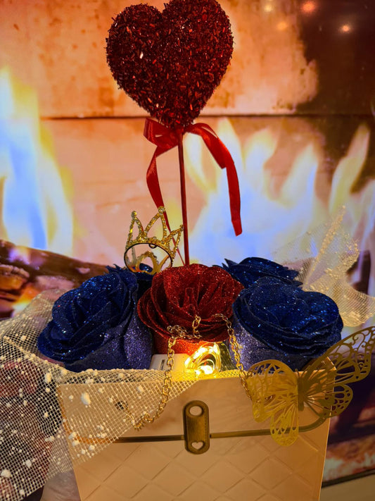 Teddy Love LED Flower Gift Box