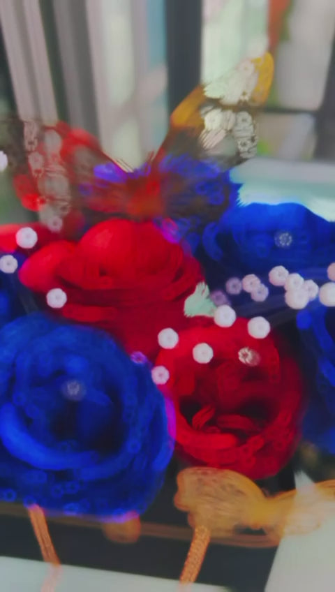 Midnight Luxe Rose Purse