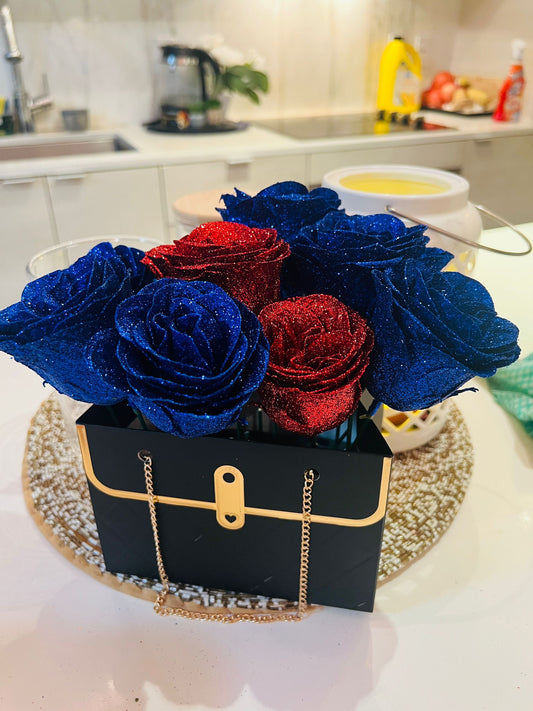 Midnight Luxe Rose Purse